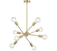 E27, Lampada del lampadario Sputnik 8 luci moderne lampadario moderno a pendente secolo illuminazione a sospensione industriale Lampada del soffitto di ferro industriale per sala da pranzo in cucina,