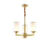 E27 Lampadario in Rame Puro Stile Americano,Atmosfera Semplice Lampadario Classico Pastorale Creativo,Soggiorno Camera da Letto Principale Sala da Pranzo Lampade in Stile Europeo in Rame-Rame 3t