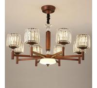 E27 Lampadario moderno in cristallo chiaro semplice, lampada da villa nordica a 12 teste, lampada da soffitto per soggiorno, per camera da letto e ristorante Illuminazione da pavimento duplex / 8