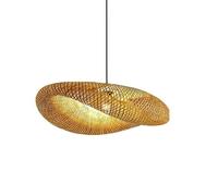 E27 Lampade A Sospensione in Bamboo Intrecciato A Mano, Stile Giapponese Creativo, in Forma Di Arachide. Ideali Per Case Del Tè, Interni Di Hotel, Ristoranti E Sale Da Living. Diametro 40 Cm