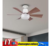 E27 LED Ceiling Fan Light 40W with Remote for Bedroom(Wood Grain Square Blades)