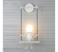E27 LED Personalità Creativa Retro Lampada da parete cattiva in ferro battuto se