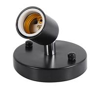 E27 Portalampada, Girevole a 180 Gradi Lampada da Soffitto Moderna Regolabile Portalampada Base a Parete Basi per Lampade E27 Base per Corridoio Cucina Camera da Letto (Nero)