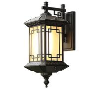 E27 Retro Waterproof Wall Light Square Outdoor Wall Sconces Light Fixtures Exterior Wall Lantern Outside House Lamps,Metal Wall Lamp With Glass, Perfect For Exterior Porch Patio House