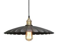 E27 Screw Ceiling Lighting Fixture, Nordic Industrial Style Chandelier, Creative Umbrella-Shaped Metal Hanging Lamp Shade, Cafe, Meeting Room, Restaurant Decorative Pendant Light(C,25cm)