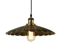 E27 Screw Ceiling Lighting Fixture, Nordic Industrial Style Chandelier, Creative Umbrella-Shaped Metal Hanging Lamp Shade, Cafe, Meeting Room, Restaurant Decorative Pendant Light(A,25cm)