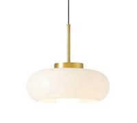 E27 Screw Ceiling Lighting Fixtures Creative High Light Transmission Glass Hanging Lamp Lampshade French Minimalist Style Chandelier | Restaurant Corridor Kitchen Decoration Pendant Light(White)