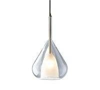 E27 Screw Ceiling Lighting Fixtures, French Minimalist Style Chandelier, Creative Personality Metal Glass Hanging Lamp, Restaurant, Hotel, Bedroom Decorative Pendant Light(B)