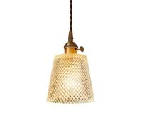 E27 Screw Single-Head Chandelier Personalized Glass Pendant Lamp Shade Industrial Style Hanging Light | Bedroom, Dining Room, Corridor Decoration Lighting Fixtures