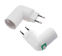E27 Senza Cavo Attacco,Portalampada E27,Porta Lampada e27 Senza Cavo,con Interruttore,Spina EU,Senza Fili,per Lampada da Garage,Lampada da Parete,Lampada da Cucina (Senza Lampadina)2 pezzi