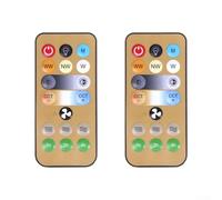 E27 - Set di 2 luci per ventilatore da soffitto, con telecomando, con velocità regolabile e luce dimmerabile, per casa, camera da letto, soggiorno, compatibile con