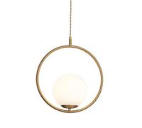 E27 Source Hanging Light Creative Minimalist Round Metal Glass Pendant Lamp Nordic Personality Chandelier | Bedroom, Dining Room, Kitchen Decorative Lighting Fixtures