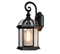 E27 Vetro Impermeabile in Alluminio Tradizionale Lampada da Parete per Esterno,antica stile rustico,Per Illuminazione Vintage Luce Parete Corridoio giardino e cortile Applique Balconi e terrazzi