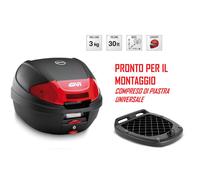 E300N2 GIVI BAULETTO 30L + PIASTRA UNIVERSALE per SYM FIDDLE II 50-125 2009 2010