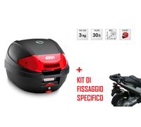 E300N2 GIVI BAULETTO 30L +SUPPORTO per GILERA NEXUS 300 2010 2011 2012 2013 2014