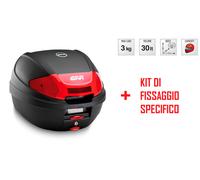 E300N2 GIVI BAULETTO 30LT + ATTACCHI per APRILIA SR 50 DITECH 2003 2004 2005