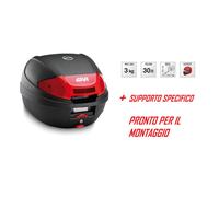 E300N2 GIVI BAULETTO 30LT + PORTAPACCHI per PIAGGIO FLY 50 - 100 2013 2014 2015