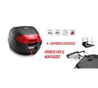 E300N2 GIVI BAULETTO 30LT + SUPPORTO per PIAGGIO VESPA GTS 150 SUPER 2008 > 2018
