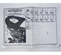 GIVI E317M PIASTRA ATTACCHI PER BAULE MONOLOCK APRILIA SCARABEO 500 2006