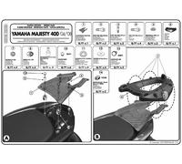 E331M GIVI ATTACCO BAULETTO MONOKEY® per YAMAHA MAJESTY 400 2004 2005 2006 2007