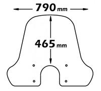E366 PARABREZZA ISOTTA + A/712 ATTACCHI PER PIAGGIO VESPA GT 300 GTS NO GIVI