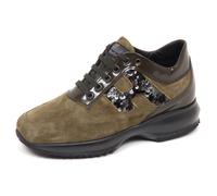 E4470 sneaker donna green HOGAN INTERACTIVE scarpe H paillettes shoe woman