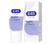 E45 Crema notte viso - Crema idratante notte nutriente per ripristinare la barriera cutanea - Per pelli sensibili e a tendenza eczema - Crema notte rigenerante e rassodante - Senza profumo - Approvata