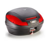 E4700N GIVI Bauletto nero goffrato con catadiottri rossi, senza piastra e kit