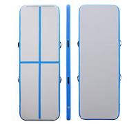 e4fun Air Track 300 x 100 x 10 cm, blu/grigio, con una cinghia di fissaggio per riporlo e kit di riparazione