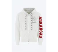E5 College Classics Donna Arkansas Razorbacks Cerniera Intera Felpa Bianco S