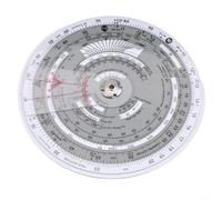 E6B-R Flight Computer Slide Rule for Aviation Training Plastic Circular Pilot Navigation Plotter Calcola la distanza di intestazione del vento e il consumo di carburante (E6B-R2)