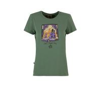 E9 Maglietta da arrampicata da donna Sunset verde chiaro | L