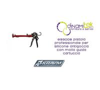 E93008 PISTOLA PROFESSIONALE PER SILICONE ANTIGOCCIA KRAVM CON MOLLA GUIDA CARTU
