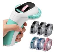 E975, etichettatrice 3D E975, goffratrice portatile per etichette con 6 rotoli di etichette per goffratura, etichettatrice fai da te, stampante per etichette con (£ € Ö Ü) per la casa e la scuola