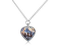 Ea-gles - Collana con ciondolo a forma di cuore per ceneri di cavallo nativo degli Stati Uniti, gioiello commemorativo per animali domestici