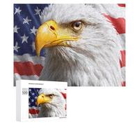 Ea-gles - Puzzle con bandiera degli Stati Uniti, per adulti e famiglie, decorazione per la casa, 500 pezzi