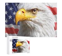 Ea-gles - Puzzle con bandiera degli Stati Uniti, per adulti e famiglie, giochi per la casa, 1000 pezzi