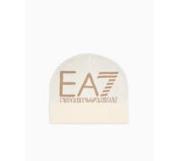 EA7 Beanie Visibility con maxi logo Cappello cappellino berretto unisex beige