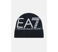 EA7 Cappelli Uomo Blu Berretto di lana Berretto di lana con logo Autunno inverno