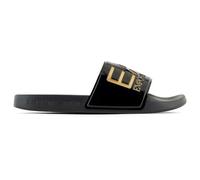 EA7 Emporio Armani Ciabatte Unisex con Maxi Logo 7X000108AF15118 (Nero Oro, Sistema Taglie Calzature EU, Adulto, Uomo, Numero, Media, 40)