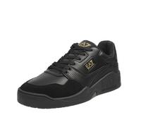 Ea7 Emporio Armani Basket Low - Sneakers In Pelle Nero - Taglia 42 [8.5 US 26.5c