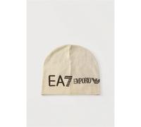 EA7 Emporio Armani Beanie con logo a contrasto cappello berretto unisex almond