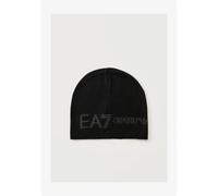 EA7 Emporio Armani Beanie con logo a contrasto cappello berretto unisex blue