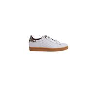 EA7 Emporio Armani Beige Leather Low Top Sneakers - 37 1/3