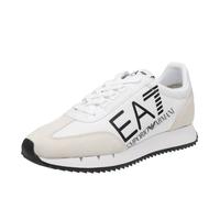 Ea7 Emporio Armani Black & White Vintage - Sneakers Basse In Suede Bianco - Uomo