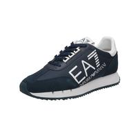 Ea7 Emporio Armani Black & White Vintage - Sneakers Basse In Suede Blu - Uomo