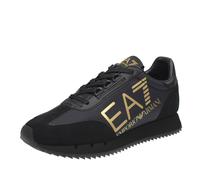 Ea7 Emporio Armani Black & White Vintage - Sneakers Basse In Suede Nero - Uomo