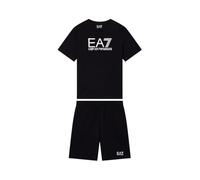 EA7 Emporio Armani Completo Bambino Set t-shirt e shorts in jersey di cotone Visibility Boy 7B000302AF10375 8033921003180-10A Nero 10A