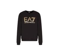 EA7 Emporio Armani Felpa Uomo Girocollo Logo Series in Cotone Stretch con Maxi Logo 7M001191AF17787 8033995834550 - L Nero L