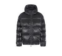 EA7 Emporio Armani Giacca Imbottita con Cappuccio in Tessuto Tecnico con Logo all-Over 6DPB34PNHMZ 8058997353052 - Nero Nero Argento 1200